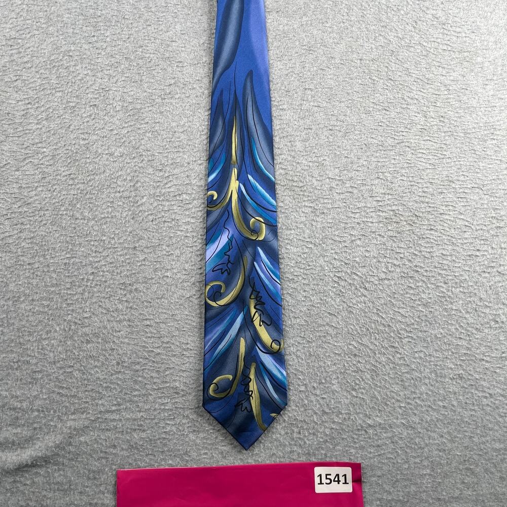 J Garcia Silk Necktie Banyan Trees 2 Blue Abstract Collection 52 Fifty Two